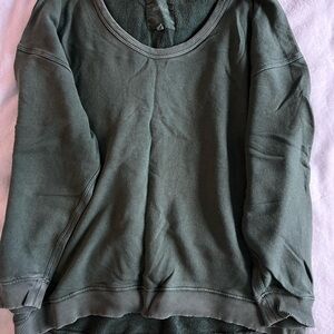 Aerie Dark Green Crew Neck Sweater